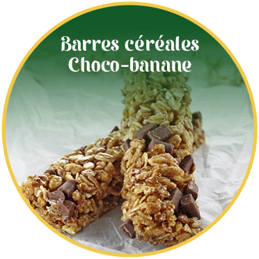 Barres céréales Choco-banane 