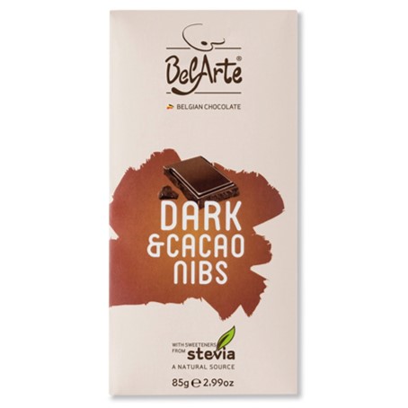 Chocolat noir aux fèves de cacao - Belarte - 85g
