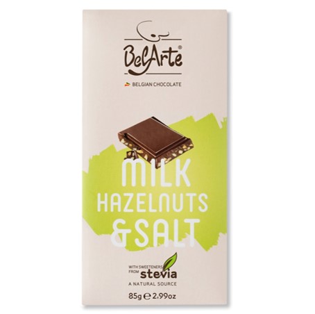 Chocolat au lait noisettes & sel - Belarte - 85g